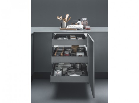 KEX Sertar LAMINA 45 SMOVE full ext,gri metal
